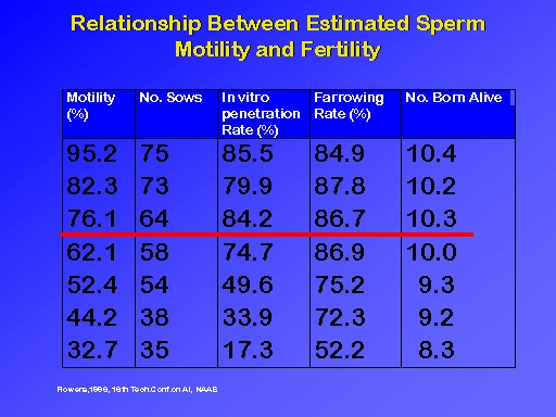 Relationship Between Estimated Sperm Motility And Fertility